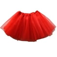 thumbnail image 4 of Godom Toddler Girls Tutu Skirt 3T-8T 3-Layer Tulle Elastic Waist Ballet Dance Costume Party Dress,Red, 4 of 4