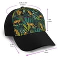 thumbnail image 2 of Yiaed Jungle Leopard Yellow Print Baseball Cap Dad Hat Polo Style Plain Blank Adjustable Size, 2 of 5