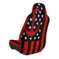 thumbnail image 2 of Wukai Nautical American Flag Full Set Car Seat Covers with Soft Padding Universal Auto Front Seats Protector and Cushion Mat, 2 of 5