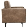 thumbnail image 4 of Safavieh Paityn Modern Wood and Leather Dining Arm Chairs, Brown/Black, 4 of 6