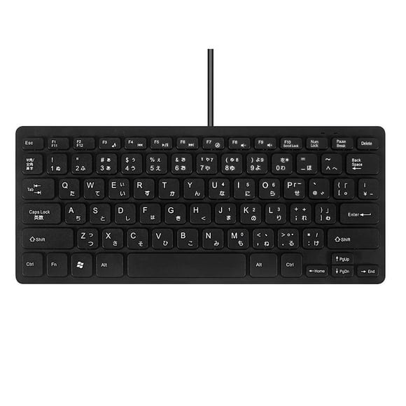 Wired USB Japanese/English Bilingual Keyboard for Tablet/Windows PC/Laptop/IOS/Android,1 * USB keyboard,black