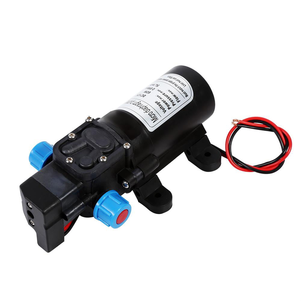 Pump DC12V/24V 80W Small Diaphragm Pump High-Pressure Water Pump 115PSI Max for Car Washing