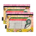 thumbnail image 2 of Cartoon Bees and Flowers 2 Pack Pencil Pouch for 3 Ring Binder Smooth Zipper Folders with Pockets Clear Window Pencil Case, 2 of 6
