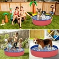 thumbnail image 7 of Hanmun Collapsible Kiddie Pool Hard Plastic Dog Pool - Ball Pit Portable Pet Bath Tub Durable Pool for Puppy, Toddler Outdoor Water Game for Backyard 47.2", Round, 7 of 7