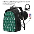thumbnail image 2 of Balery Christmas Trees Mochila con carga USB para hombre y mujer - Mochila impermeable y antirrobo para laptop con puerto USB para viajes, trabajo, 2 of 7