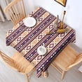 thumbnail image 2 of Teal Triangular and Diamond Shaped Geometric Boho Square Tablecloth,Waterproof Square Table Cover,Wipeable Spillproof Washable Table Cover for Home Kitchen Party Decor 52"x52"(132x132cm), 2 of 6