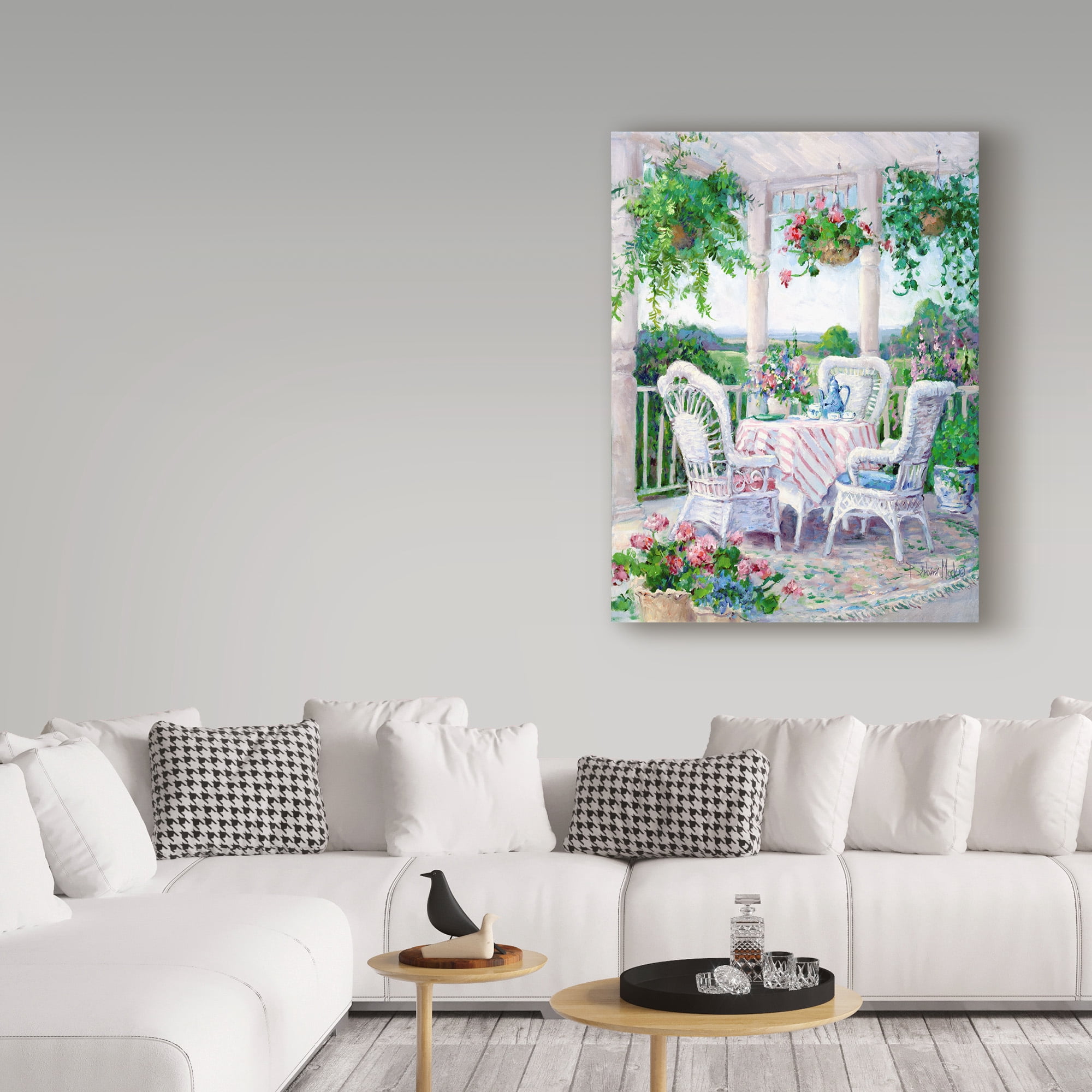 Trademark Fine Art 'Morning Coffee And Chairs' Canvas Art by Barbara Mock