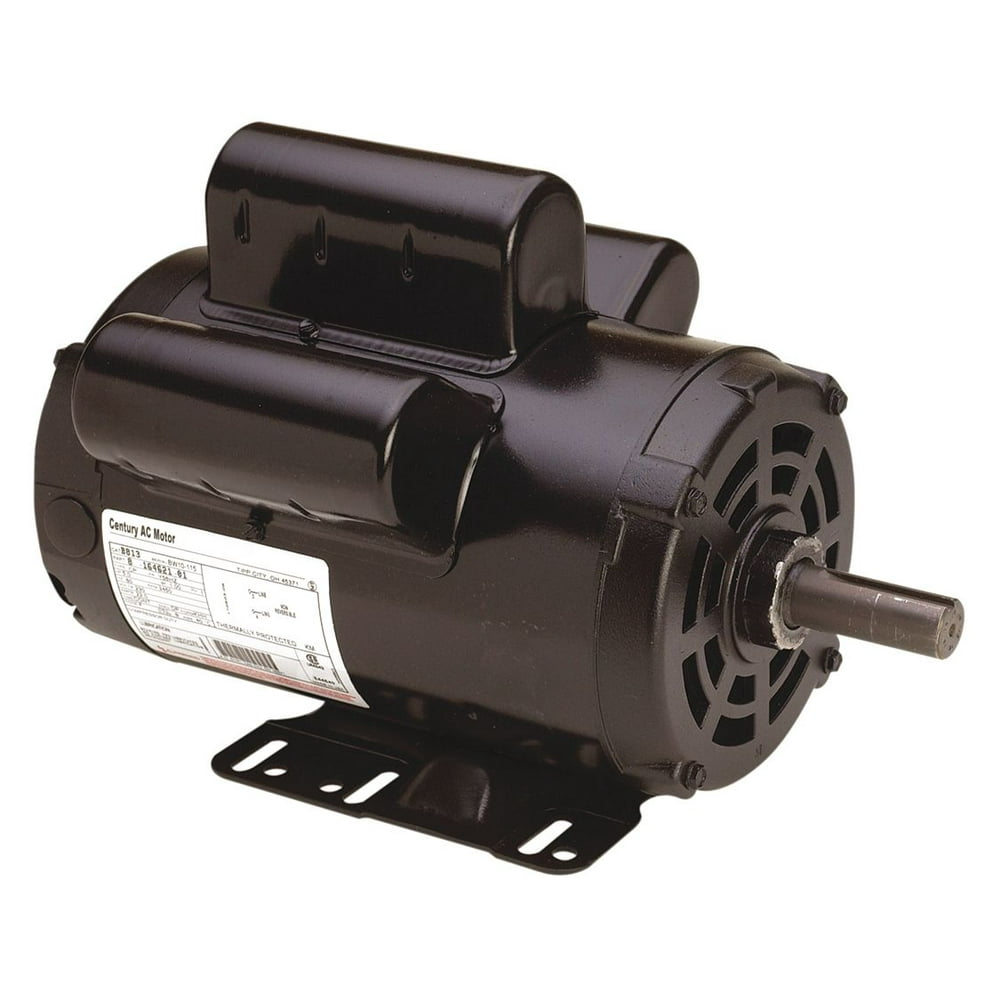 Century 5 HP Air Compressor Motor, CapacitorStart/Run, 3450 Nameplate