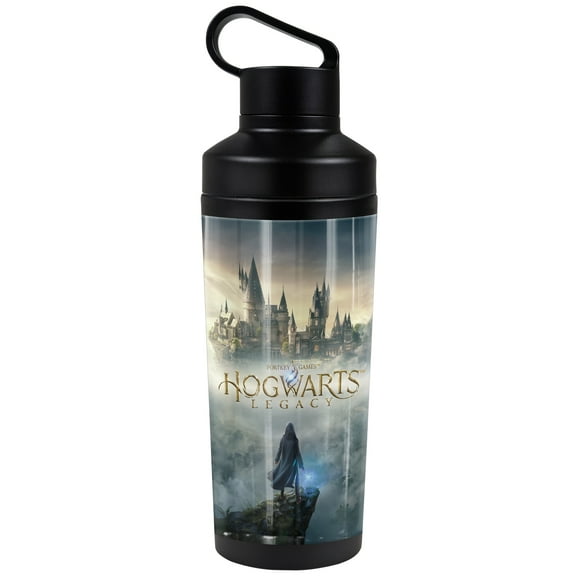 Hogwarts Legacy Official Castle 18 oz Insulated Water Bottle, Leak Resistant, Vacuum Insulated Stainless Steel with 2-in-1 Loop Cap