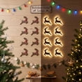 thumbnail image 6 of Deer Glow LED Christmas Reindeer Wall Decorations 3D Wooden Light Up Decor, Indoor Home Display Holiday Accent Hanging Ornament for Fireplace Window Living Room Party Festive Scene (12pcs 12in), 6 of 8