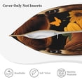 thumbnail image 5 of Xecao Sunflower Butterfly Cow Print Soft Velvet Decorative Throw Pillow Covers, Square Cushion Cases for Bed, Sofa, Living Room, Car, and Indoor Outdoor Use-20"x20", 5 of 8