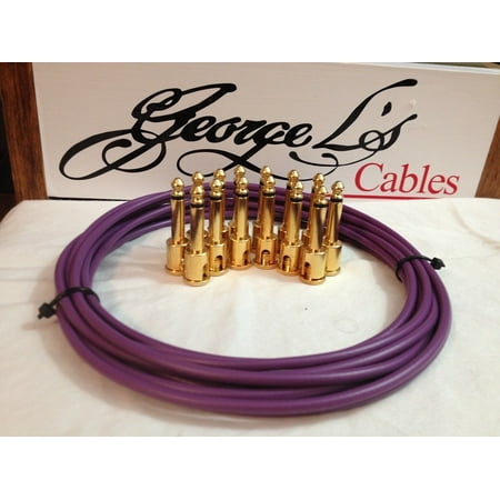 - George L 155 Pedalboard Effects Cable Kit LARGE .155 Purple / GOLD 15/14