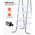 thumbnail image 4 of VEVOR Above Ground Pool Ladder, 4-Step Steel A-Frame Swimming Pool Stairs for 48 in High Wall, 300 lbs Capacity Entry/Exit Steps with Secure Non-Slip Sturdy Wide Step, Easy Setup, Gray & White, 4 of 9