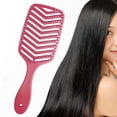 thumbnail image 3 of Cepillo de pelo shamjiam Ventilado Flexible para Uso Húmedo y Seco Rosa, 3 of 8