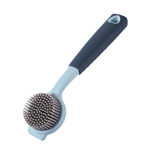 Silicone Dishwashing Brush for Pots & Pans - Long Handle Kitchen Cleaning Brush for Sink, Stove, and Dishes - Durable Scrubber for Oil Removal and Tough Stains