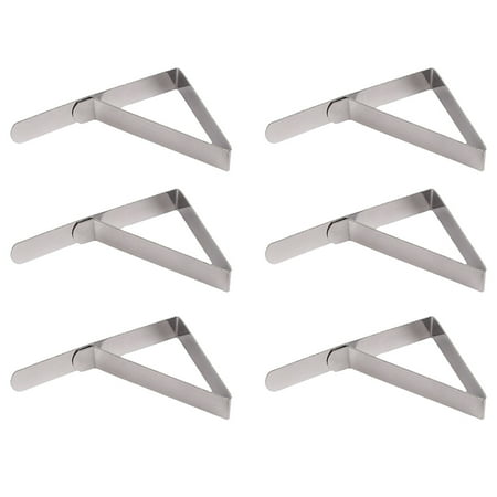 

Azhf New Arrivals 6pcs Home Kitchen Easy Install Indoor Outdoor Stainless Steel Tablecloth Clamp