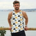 thumbnail image 6 of Gukieu Cute Elephant Print Men's Quick Dry Fitness Vest, Round Neck Sleeveless Fitness Bodybuilding Top-Large, 6 of 7