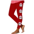thumbnail image 3 of YOIAVAIOY Leggings de Noël pour Femmes Mode Xmas Pantalons de Yoga Décontractés Doux comme du Beurre Collants de Détente Rouges G, 3 of 6