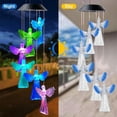 thumbnail image 3 of Solar Changing Wind Chime Light, EpicGadget Solar Powered Color-Changing LED Angel Hanging Lamp Windchime Light for Outdoor Indoor Gardening Yard Pathway Patio Decoration (Blue Wing Angel), 3 of 7