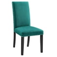 thumbnail image 2 of Modway Parcel Dining Upholstered Fabric Side Chair in Teal, 2 of 8