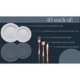 thumbnail image 3 of Exquisite 200 Pcs Heavyweight Disposable Plastic Plates and Cutlery Set - Service for 40, 3 of 4