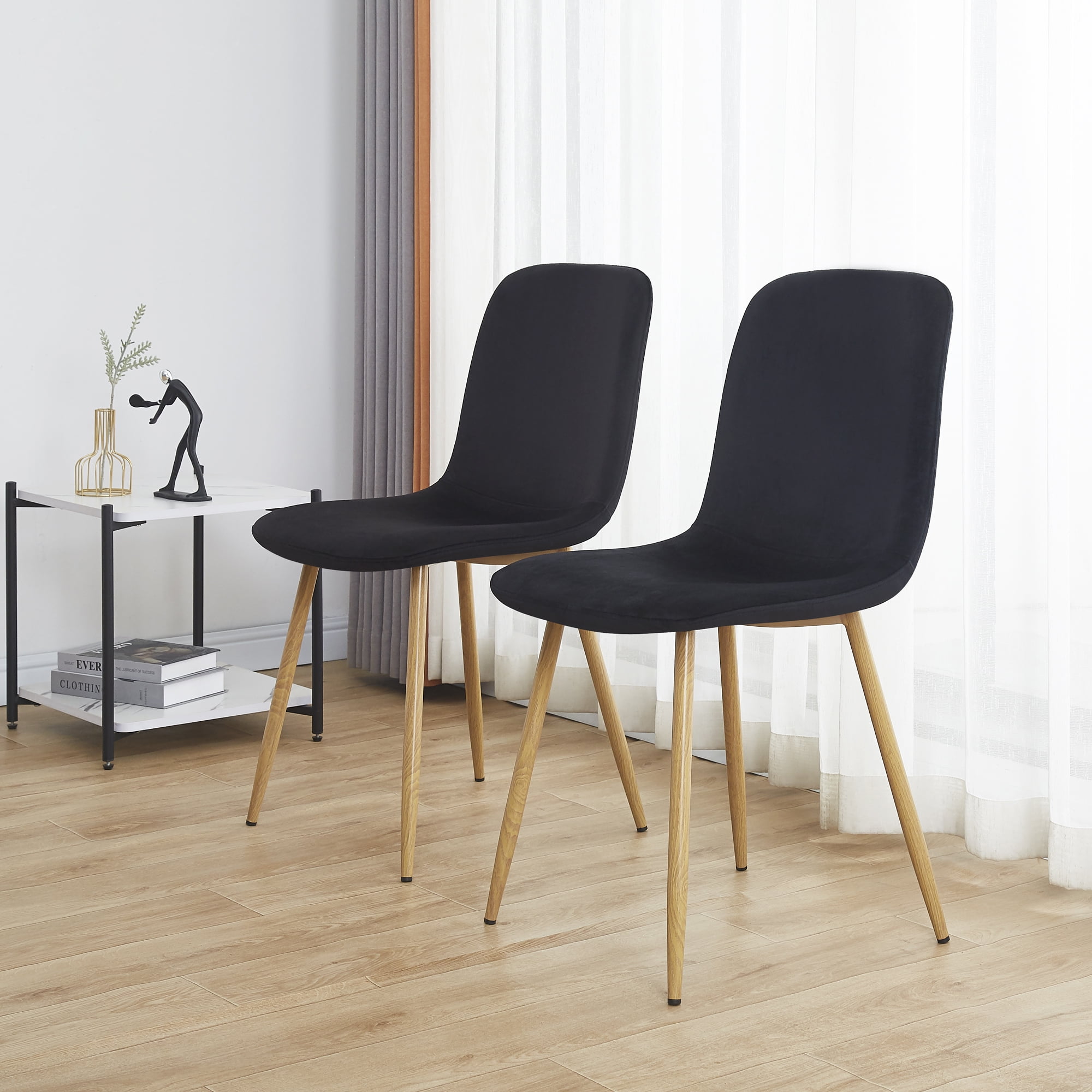 Kepooman 4Pcs Dining Chairs, Dining Room Chairs for Living Rooms, Kitchen Chairs for Offices, Black Kepooman 4Pcs Dining Chairs, Dining Room Chairs for Living Rooms, Kitchen Chairs for Offices, Black