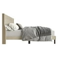 thumbnail image 5 of Home Design Oregon Full Button-Tufted Upholstered Wingback Panel Bed Frame for Adult, Beige, Easy Assembly, 5 of 12