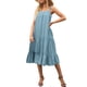 thumbnail image 2 of Sunloudy Vestido midi sin mangas para mujer, vestido de playa con volantes sueltos de color sólido sin mangas de verano Sunloudy  S M L XL, 2 of 7