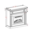 thumbnail image 5 of 41.5" Electric Fireplace with Mantel, Electric Fireplace Heater, TV Stand with Freestanding Electric Fireplace with Stacked Stone Surround, Adjustable Flame Level and Remote Control, Cherry, 5 of 10