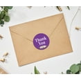 thumbnail image 3 of Darling Souvenir Round 45 Pcs Rose & Peony Floral Thank You Stickers Purple Envelope Seal-1.6 Inches, 3 of 4