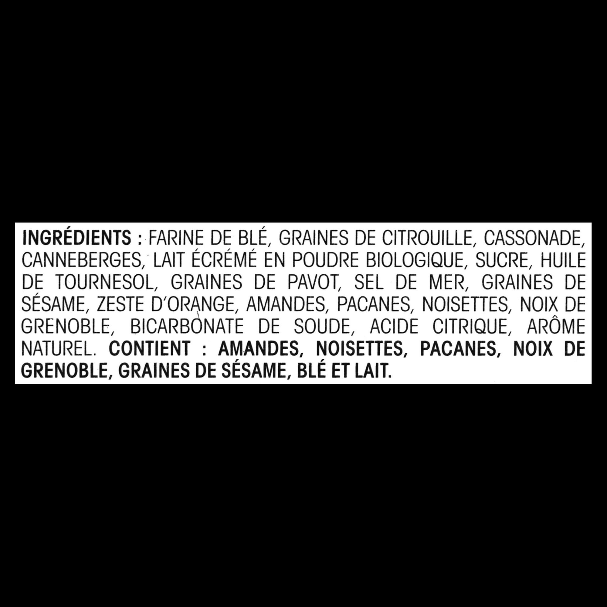 Boulangerie Grissol Artisanal Crisps Canneberges et Graines de Pavot, Dare