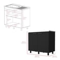 thumbnail image 3 of Napoles 2 Utility Sink with Cabinet, Stainless Steel Countertop, Interior Shelf Black, 3 of 5