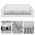thumbnail image 3 of 3pcs Home Decor Sofa Cushion Cover Replacement Living Room Polyester Elastic, 3 of 8