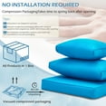 thumbnail image 5 of HOMREST Outdoor Replacement Cushions for Patio Furniture,Water-Repellent Sofa Cushions for 6-Seat Rattan Wicker Sectional Patio Conversation Sets,14-Piece Cushions Set for Outdoor Couch（Sky Blue）, 5 of 8