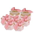 thumbnail image 3 of Caja de dulces de boda Hexagonal innovadora, caja de dulces pequeña y segura portátil para cumpleaños, Navidad, cinta dorada roja, 50 Uds., 3 of 8