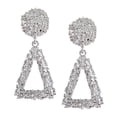 thumbnail image 3 of Pendientes colgantes geométricos jinwen Punk de moda Plata, 3 of 6