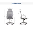 thumbnail image 3 of QRInnovations Ergonomic Office Chair, High Back Desk Chair with Lumbar Support, Upgraded Wheels, Height Adjusting, Swivel Computer Task Rocking Mesh Executive Office Chair (White), 3 of 6