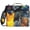 Neon Cats, variant on Jazz Elephant Printed Zipper Binder with Handle&Shoulder Strap 2 inch 3 Ring 500 300 Sheet Capacity File Folder Organizer