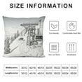 thumbnail image 5 of Nawypu  Mountain Ski Lift Throw Pillow Case Sketch White Wintertime Snow Landscape Resort Pillow Cushion Covers Home Sofa Decorative, 5 of 5