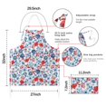 thumbnail image 7 of Pioneer Flower Floral Print Pattern Apron-Garden Aprons for Women with Pockets-Cotton Linen Waterproof Kitchen Cooking Gardening Aprons Adjustable for Kitchen,Cooking,BBQ and Salon 33x27 Inch, 7 of 7
