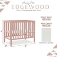 thumbnail image 6 of Dream On Me Edgewood 4 in 1 Convertible Mini Crib in Pink, 6 of 10