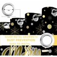 thumbnail image 4 of Fsddascl Merry Christmas Black Blackout Curtains for Bedroom/Living Room, Thermal Insulated Kitchen Curtains, Xmas Snowflakes Polka Dot New Year Grommet Darkening Window Treatment Drapes 42"x84"x2, 4 of 6