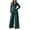 A-Dark Green362, variant on Womens Casual Sets Long Sleeve Double Button Blazers Pleated Pants with Pockets Airport Outing vacation machting sets