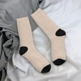 thumbnail image 5 of Rateoe Brown Gingham for Women Casual Calf Socks - Cute Crew Socks - Thin Soft Above Ankle Socks Size 5-11, 5 of 6