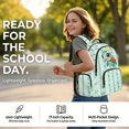 thumbnail image 6 of DISNIMO 17" School Backpacks for Kids Teen Girls Sea Turtle Paw Print Lightweight Durable Bookbag with Multiple Pockets, Back to School Supplies, 6 of 7