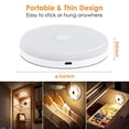 thumbnail image 4 of New Version - USB Rechargeable LED Puck Lights 4 Pack,Wireless Under Cabinet Lighting,Touch Dimming Night Light,Under Counter Lighting,Stick-on Closet Lights, 4 of 6