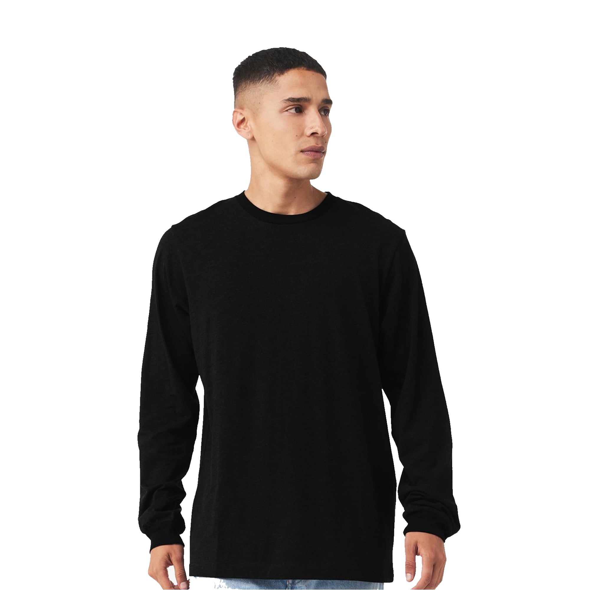 Bella Canvas Boys' Solid Jersey T-Shirt - Combed Ring-Spun Cotton, Large, Black (Big Boys' Size) - View #7