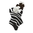 thumbnail image 3 of UPPADA Print Cotton and Polyester Female One Piece Tie Bathing Swimsuit (Women's), 3 of 4