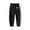 Black, variant on CQONEPT Cotton Pants for Girls Baggy Casual Elastic Waist Crop Pant Mosquito Athletic Activewear Jogger Pant Pink 11 Years