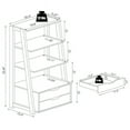 thumbnail image 3 of Resenkos Bookshelf,Shelf, Open Bookcase Book Shelf,Storage Shelf Unit Plant Stand,4-Tier Ladder Bookshelf Storage Display with 2 Drawers, 3 of 6